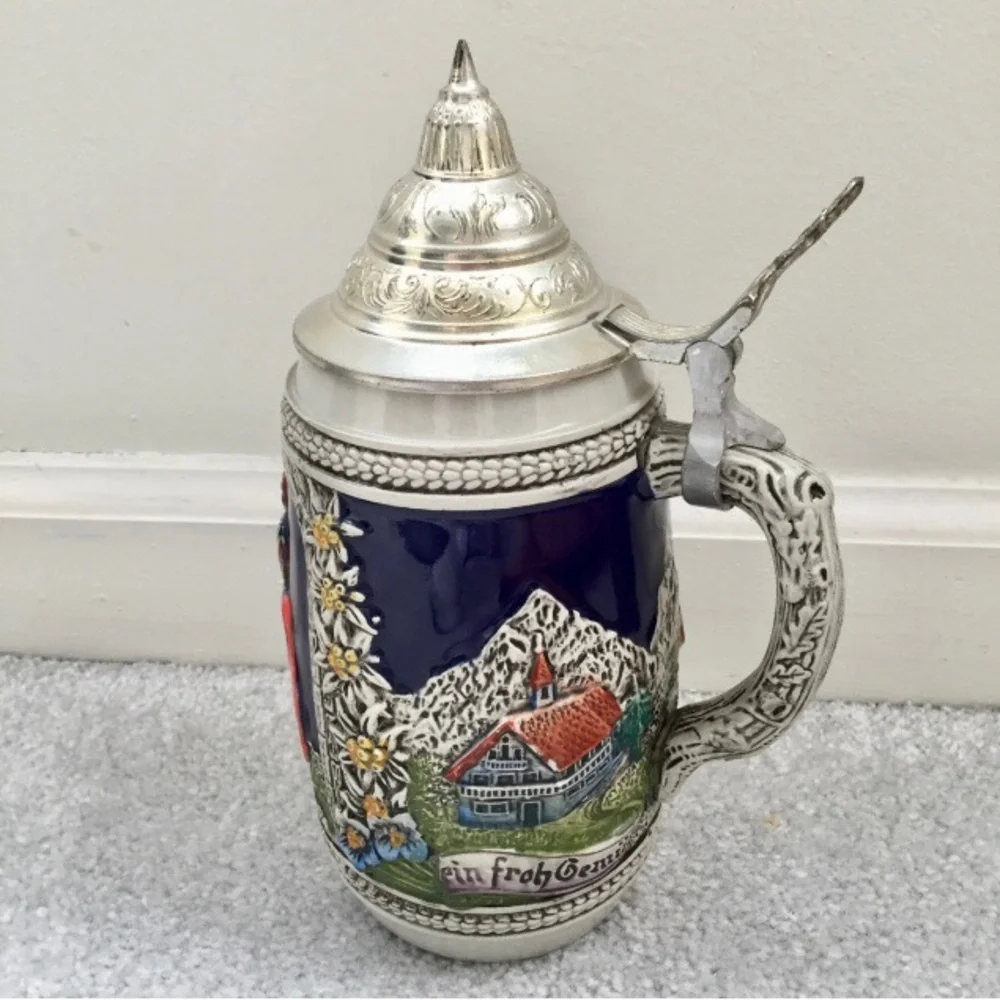 Vintage Handmade German Beer Stein